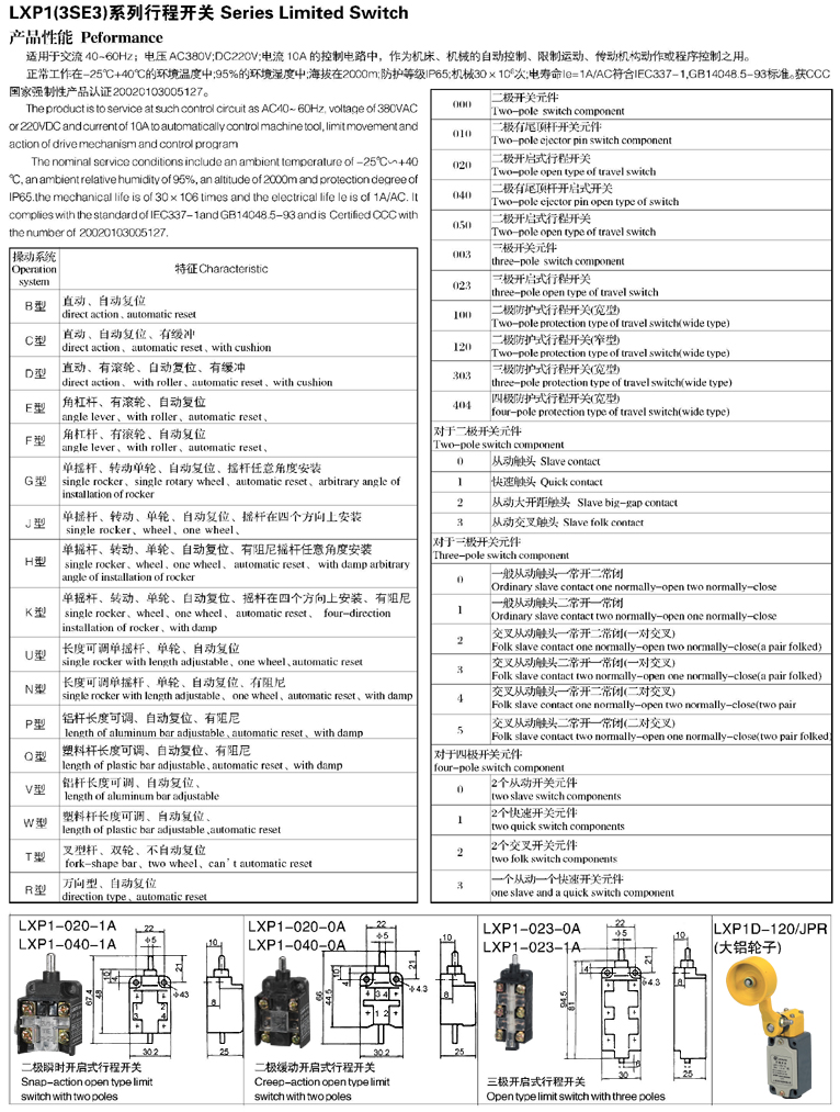 LXP1pd行程开兛_形尺寸图