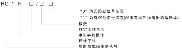 HG1pd熔断器式隔离器型号及(qing)含义